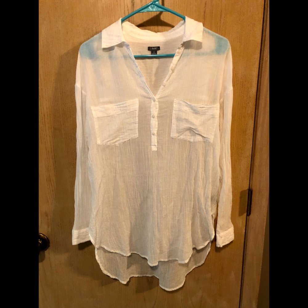 Button up linen tunic